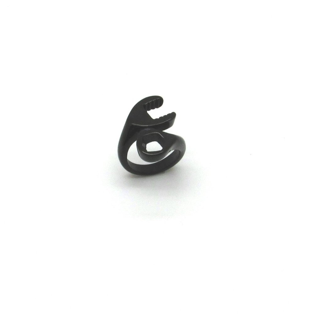 Black Stainless Steel Wrench Ring